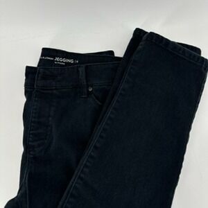 Chicos Platinum‎ Jeggings Black Denim Pants Size 0 Pull On Comfort Stretch